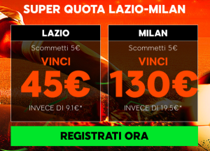 888 Lazio-Milan Super quota 300 (cod 1654290)